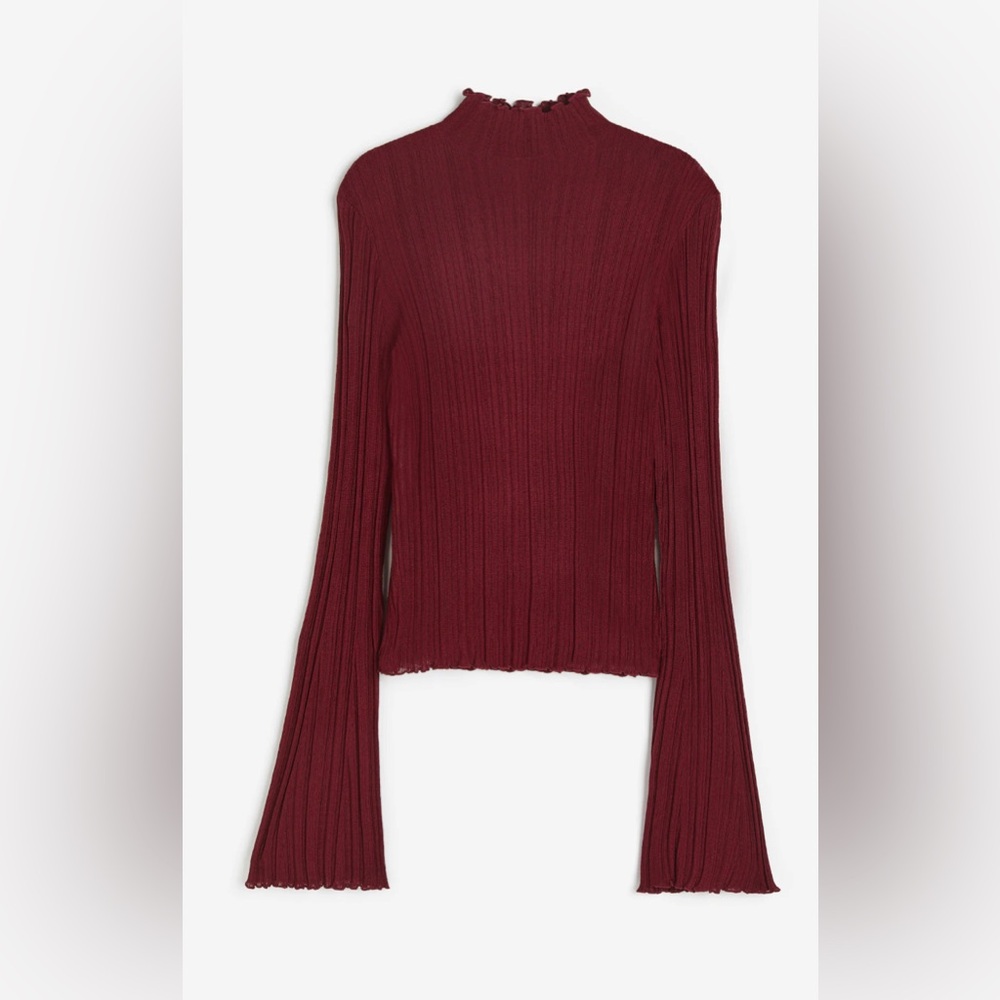 H&M Sheer Turtleneck Top